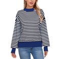 thumbnail image 1 of Cogild Women Sweaters with Multi Color Long Sleeves Striped Pullover Long Sleeves Sweaters for Womens, 1 of 6