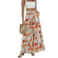 thumbnail image 1 of Cogild Women’s Pants Bohemian Floral Printed Wide Leg Pants with High Waisted Design Summer Beach Vacations Pants for Womens Trousers, 1 of 5