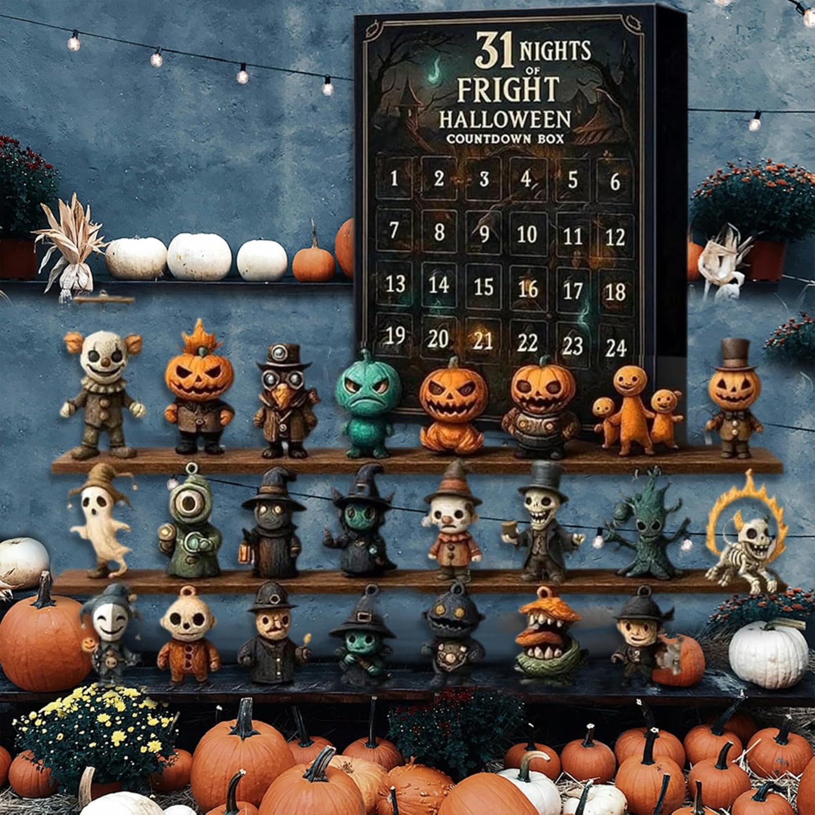 Cogleahco 31 Nights of Fright - Halloween Countdown Box with Figurines ...