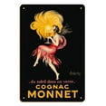 thumbnail image 1 of Cognac Monnet - Sunshine in a Glass (du Soleil dans un Verre) - Vintage French Advertising Poster by Leonetto Cappiello c.1927 - 8 x 12 inch Vintage Wood Art Sign, 1 of 4
