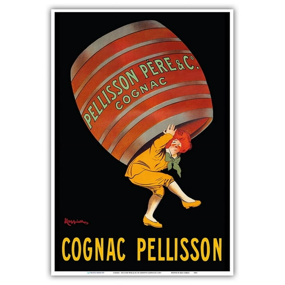Cognac - Pellisson Cognac Père et Fils Co. - Vintage French Advertising Poster by Leonetto Cappiello c.1907 - Master Art Print (Unframed) 13in x 19in