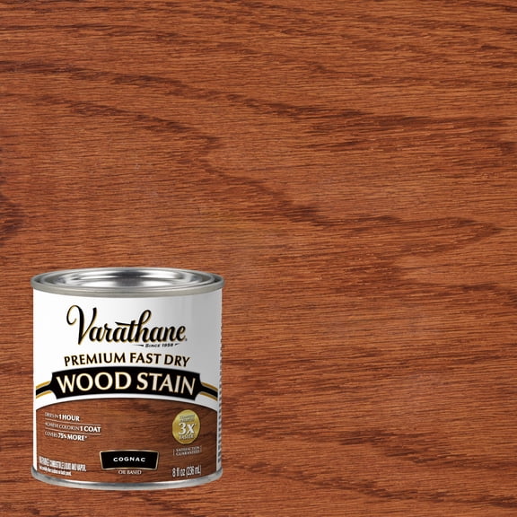 Cognac, Varathane Premium Fast Dry Wood Stain-384349, 8 fl oz