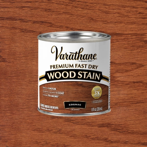 Cognac, Varathane Premium Fast Dry Wood Stain-384349, 8 fl oz