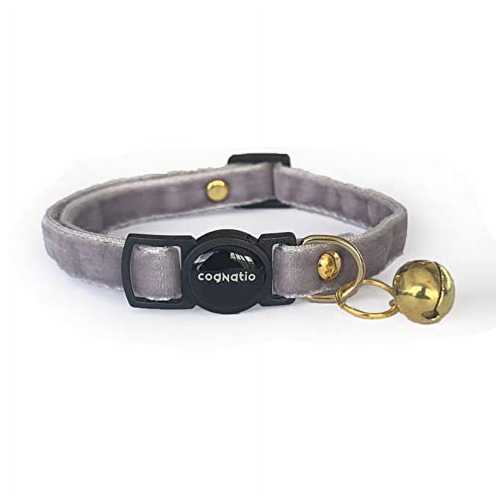 Cognatio Safety Quick Release Cat Collars,Double Velvet with Bell