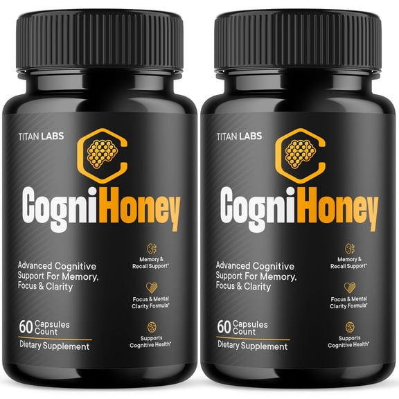 CogniHoney Advanced Brain Support Formula Supplement Cogni Honey Vitamins 60 Day Supply 120 Capsules