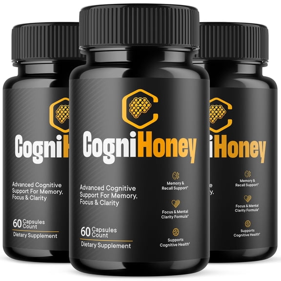 CogniHoney Advanced Formula Brain Support Pills Maximum Strength Supplement Cogni Honey 180 Capsules
