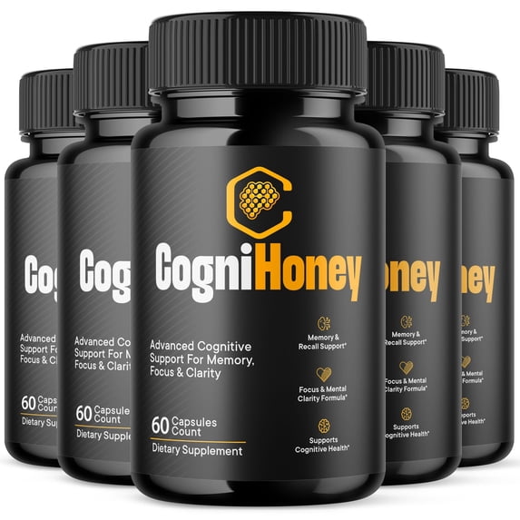 CogniHoney Advanced Formula Brain Support Pills Maximum Strength Supplement Cogni Honey 300 Capsules