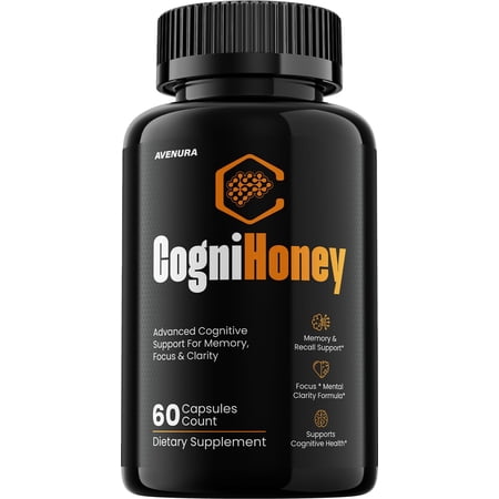 CogniHoney Capsules – Cogni Honey Natural Blend Memory Focus Brain Support Supplement, 1 Pack, 60 Capsules