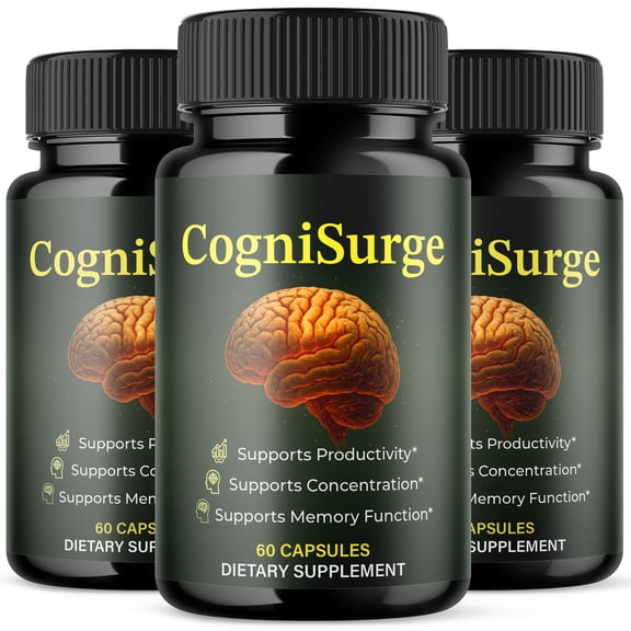 CogniSurge Advanced Formula Brain Support Pills Maximum Strength Supplement Cogni Surge 180 Capsules