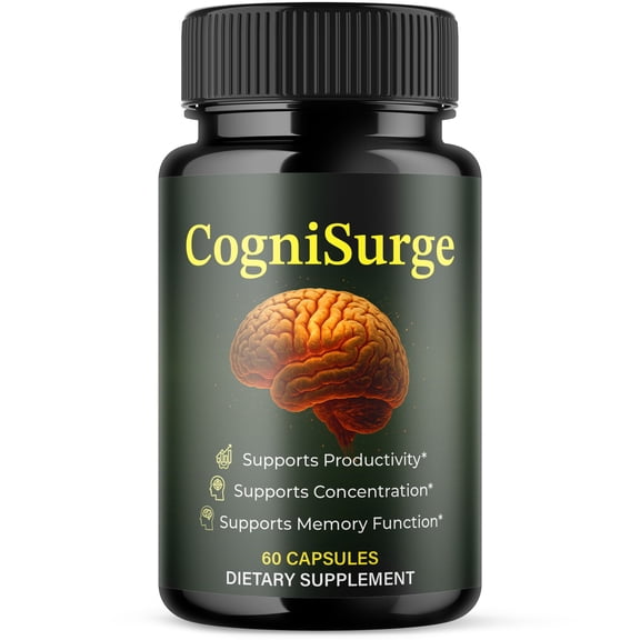 CogniSurge Advanced Formula Brain Support Pills Maximum Strength Supplement Cogni Surge 60 Capsules