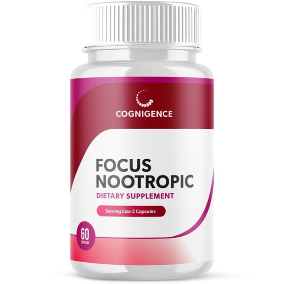 Cognigence - Focus Nootropic - Memory Booster Dietary Supplement for Focus, Memory, Clarity, & Energy - Optimal Mental Performance Extra Strength Premium Formula - 60 Capsules (1 Pack)
