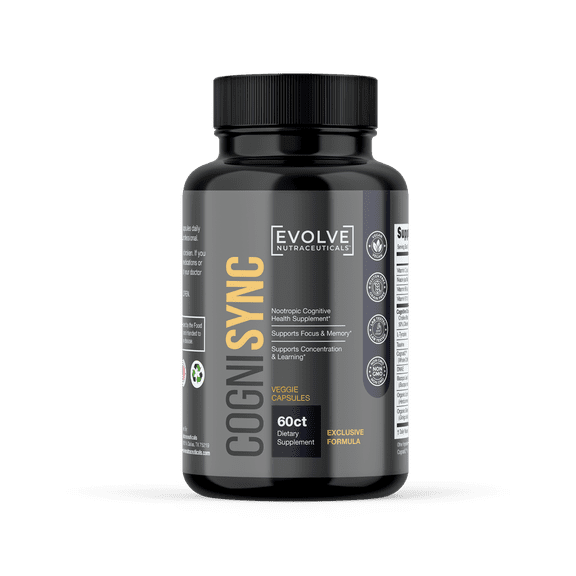 Cognisync Nootropic Brain Health Supplement, Cognitive Enhancement, Brain Fog Relief, Memory Support, Focus and Concentration, Smart Drug Alternative