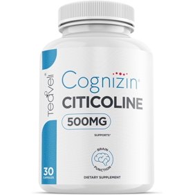 Cognizin Citicoline- 500mg CDP Choline Supplement- Clinically Studied Brain Supplement to Support Clarity, Concentration and Memory &ndash; Most Bioavailable Form of Choline Supplements - 30 Servings