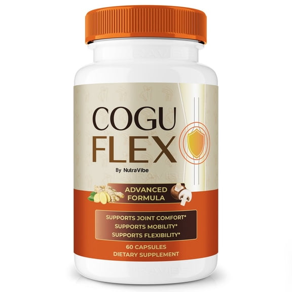 Cogu Flex Capsules  Natural Joint Support Formula for Flexibility, Mobility & Confidence in Movement | Daily Formula for Comfort, Recovery & Active Lifestyle (60 Capsules)