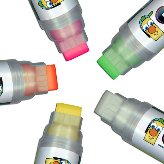 Cohas Liquid Chalk Wet Erase Markers, Big and Broad Tip, 5 Bright Colors