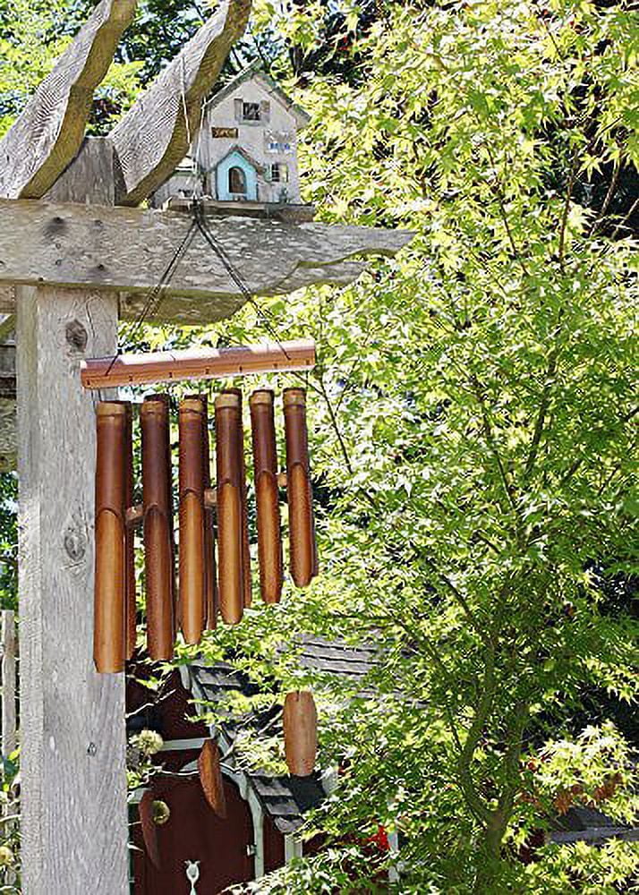 Antique Brown Bamboo and Coconut Wood Wind Chime