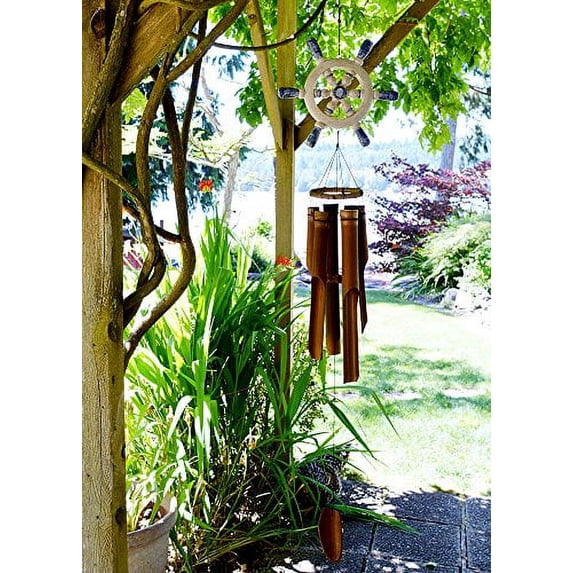 Cohasset 209 Ships Wheel Bamboo Wind Chime