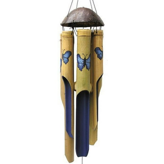 Cohasset Gifts & Garden Blue Butterfly Wind Chime