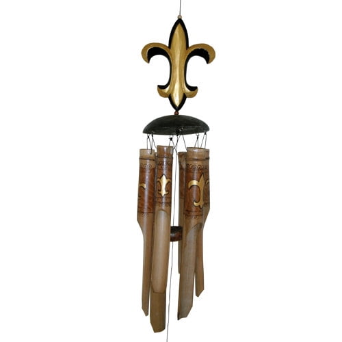 Cohasset Gifts 112 Fleur De Lis Bamboo Wind Chime