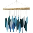 thumbnail image 1 of Cohasset Glass Wind Chime - Leaf Design - Blues, White & Green - Recycled Glass and Driftwood Gifts Tumbled Glass Chimes - Sun Catcher, Garden Mobile, Window/Wall Art, 1 of 4