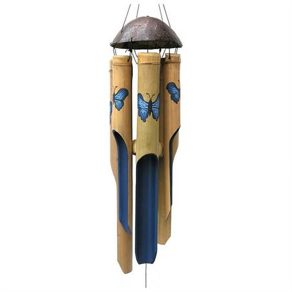 Cohasset Imports Blue Butterfly Med. Wind Chime - CH127