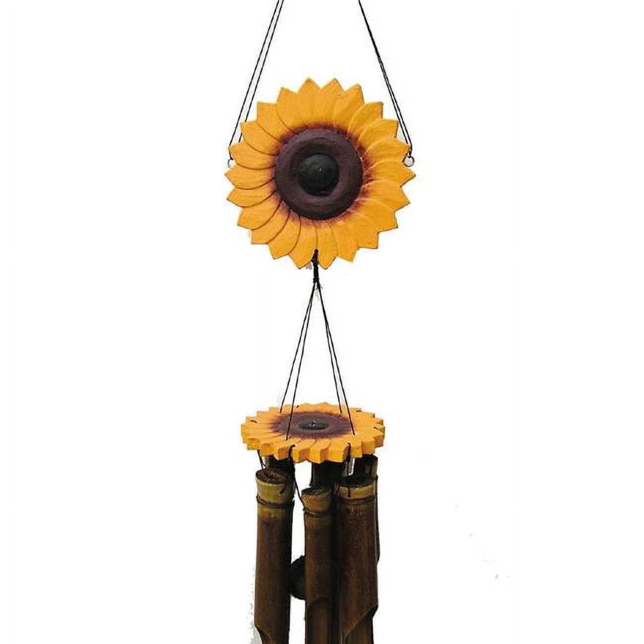 Cohasset Imports CH149 5. 50'' x 5. 50'' x 14'' Sunflower Wind Chime