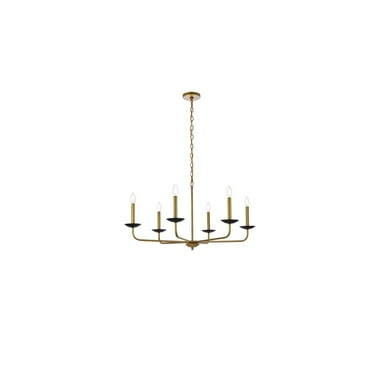 Cohen 36 inch pendant in black and brass