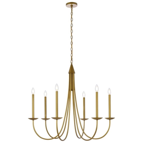 Cohen 36 inch pendant in brass