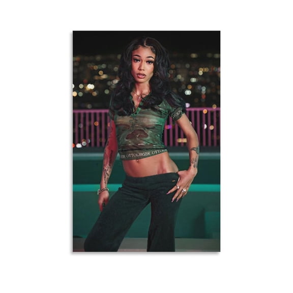 Coi Leray Rap Singer Poster (41) Poster Cool Artworks Painting Wall Art Canvas Prints Hanging Picture Home Decor Posters Gift 16x24inch(40x60cm)