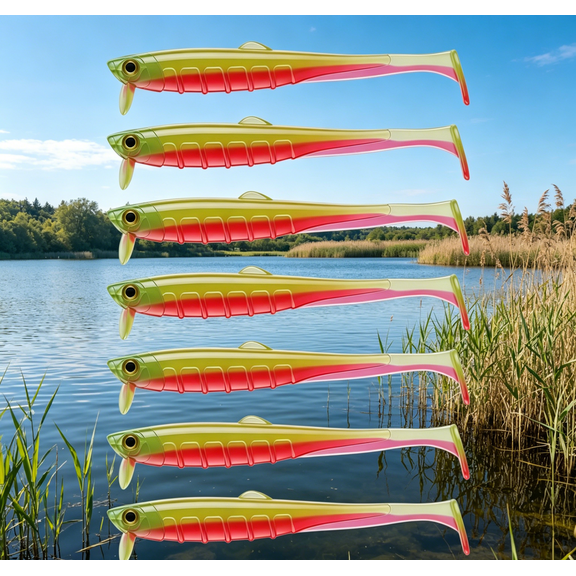 Coike Senko Worms Bass Fishing Multi Lure soft bait Fake Fish Lure Bass Lures Trout Lures, Piece Set Combination A Gift Suitable For Fishing Enthusiasts