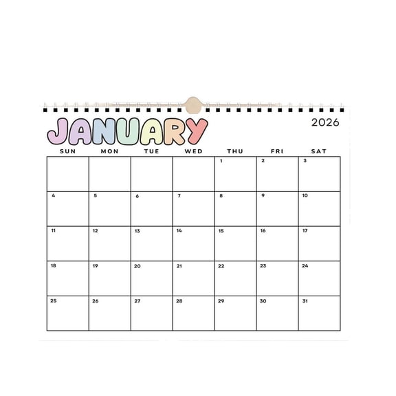 Coil Desk Wall Calendar With Date Markings Vertical Portable Planner For Daily Arrangement Tracking And Productivity Management,White