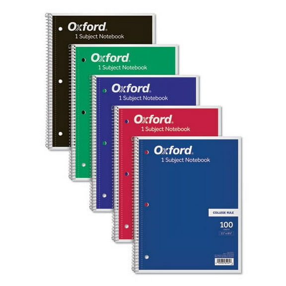"Coil-Lock Wirebound Notebooks, 3-Hole Punched, 1 Subject, Medium/college Rule, Randomly Assorted Covers, 11 X 8.5, 100 Sheets | Bundle of 2 Each"