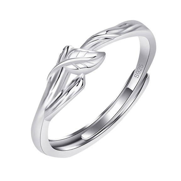 Coil Ring Stack Ring 1PCS Couple Matching Ring Male Tree Leaves Open Ring Can Adjust The Promise Ring Men And Women A Friendship Ring A Couple Ring Is Suitable For Her And Him