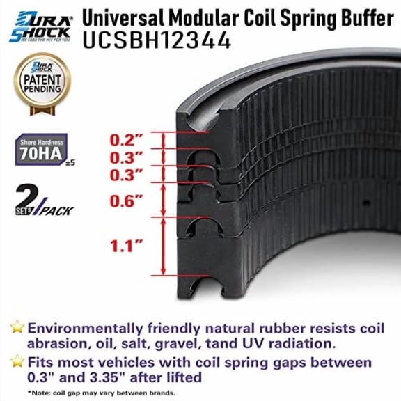 Coil Spring Spacer for Vehicle, Comes with Different Series for Different Loading Weight, Front Rear Shock Absorber (70HA, 1/2 Module, 1.1-3.5 x 0.3-2.7)