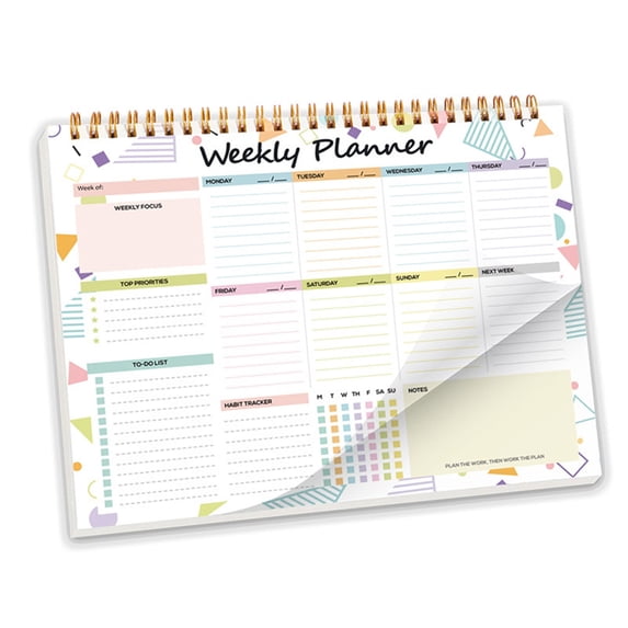 Weekly Planner Notebook Coil-binding Weekly Academic Planner 52 Week Journal