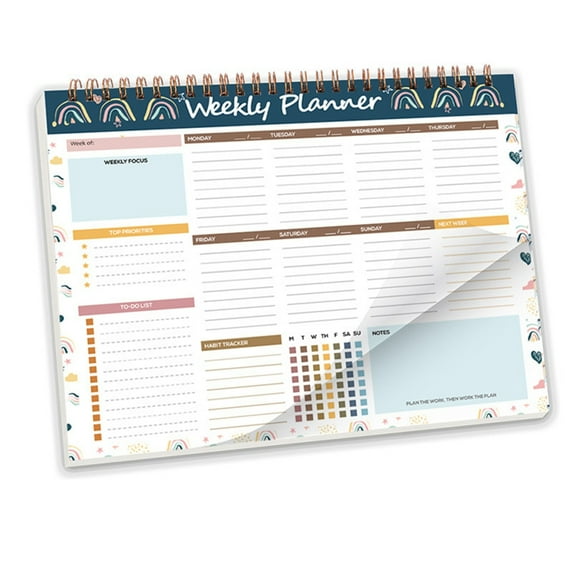 Weekly Planner Notebook Coil-binding Weekly Academic Planner 52 Week Journal