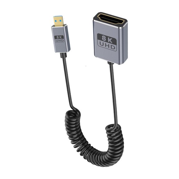 Coiled 2.1 Version Camera Cable Microed to 8K60Hz 48Gbps Transmission 50-500mm