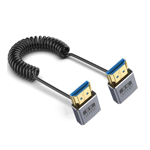 Coiled 2.1 Version Video Cable Extension 48Gbps Fast 8K60hz Video Cord Bidirectional Transmission Gold Plated Cont