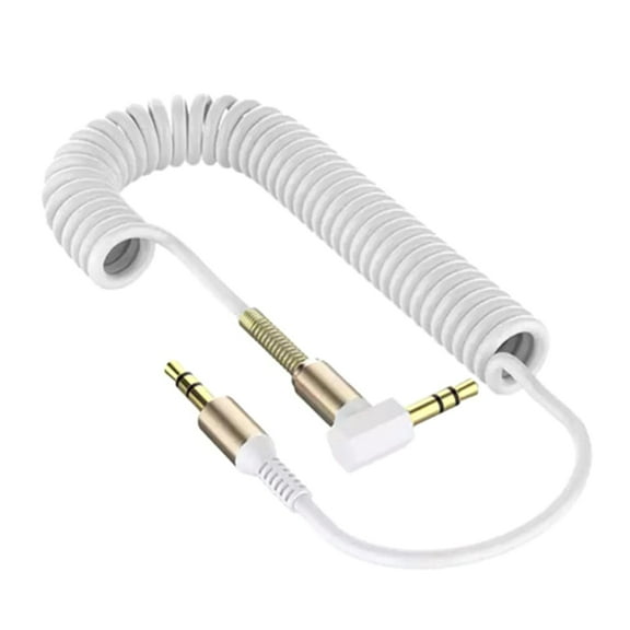 Coiled 3.5mm Stereo Sound Cable AUXs 3.5mm to 3.5mm Sound Cord for Car Headphone Speakers Wire
