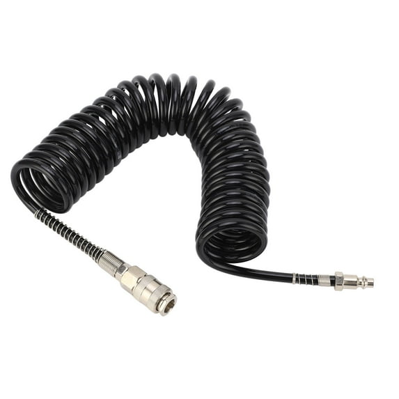 Coiled Air Hose, Lightweight Air Extension Hose Anti Kink Flexible For Motorcycle 6m/19.7ft