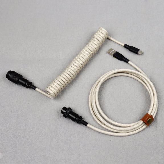 Coiled Aviator Cable Usb C Keyboard Spiral Cable Pc Desk Accessories Connector Paired With Keyboard Keycaps