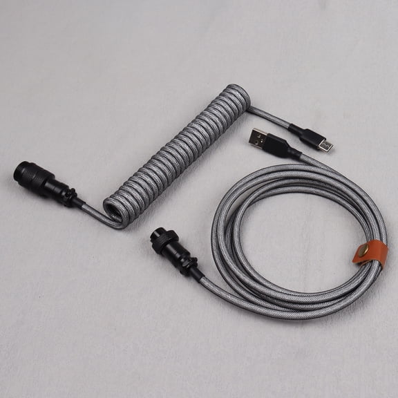 Coiled Aviator Cable Usb C Keyboard Spiral Cable Pc Desk Accessories Connector Paired With Keyboard Keycaps