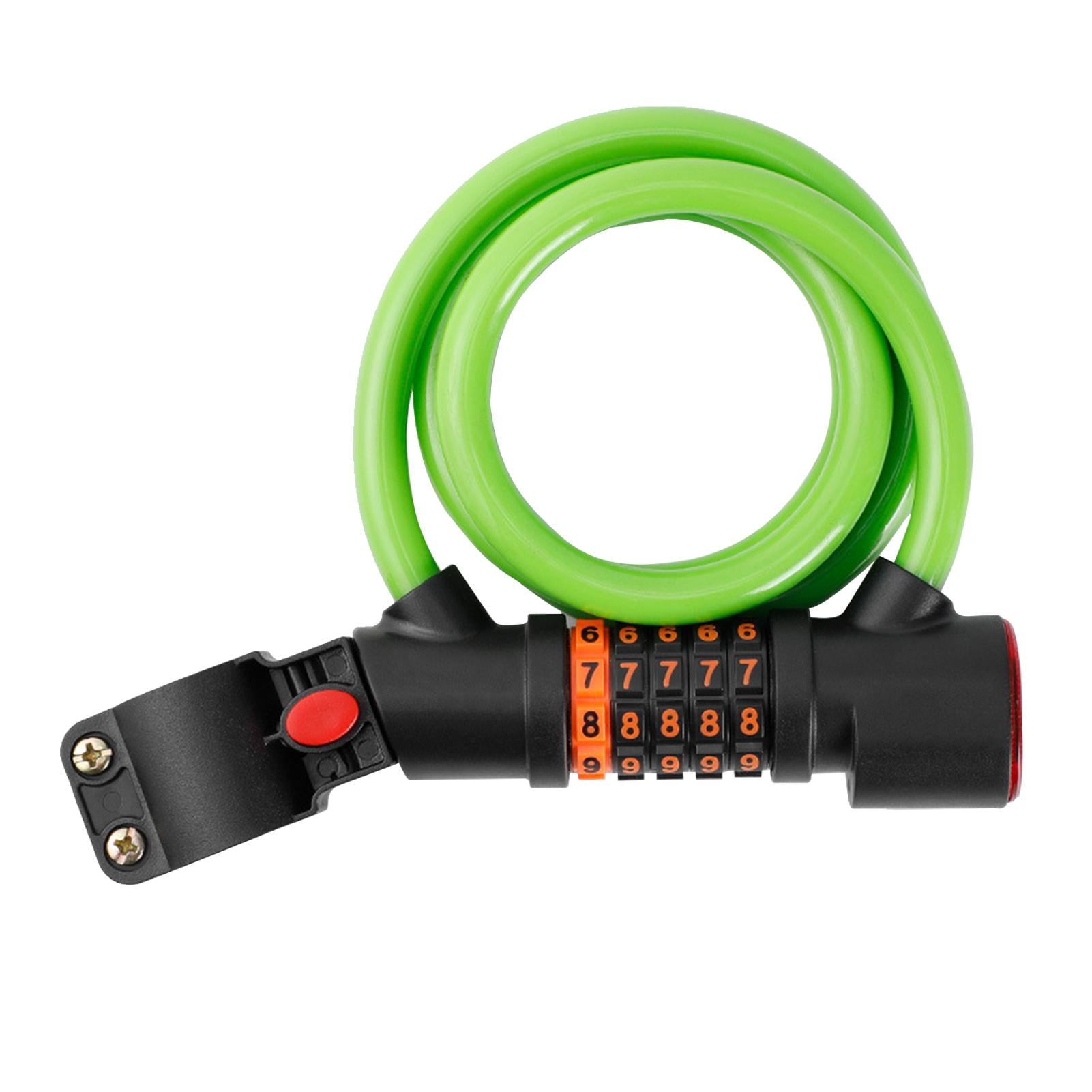 Coiled Bike Lock Cable, Password Cable Anti Theft Self Coiling Lock ...