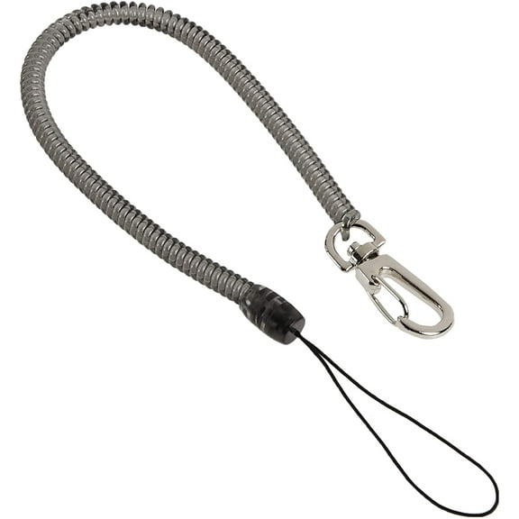 Coiled Clip Lanyard, Elastomer W/Nylon