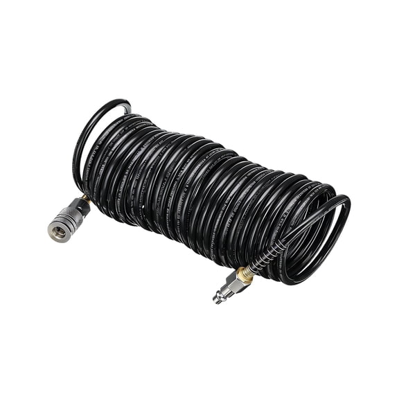 Coiled Flexible Air Hose Pneumatic Tubing Quick Coupling Pipe Pneumatic Tool Part Air Compressor Hose 7.5m Tubing