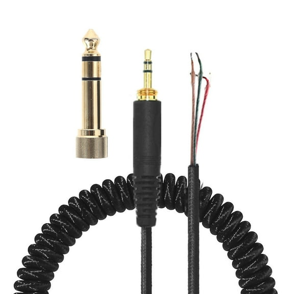 Coiled Headphone Cable with 3.5MM and 6.5MM Plug for -Beyerdynamic DT 770 770PRO 990 990PRO Earphones