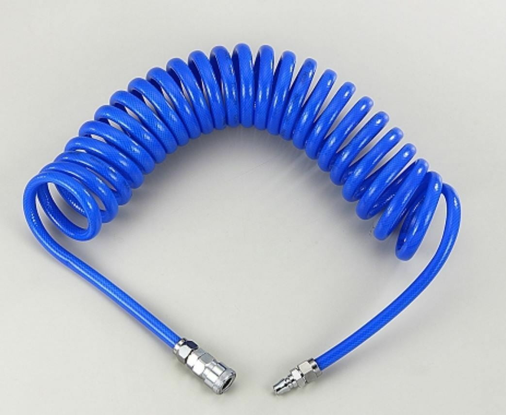 Coiled High Quality 3/8" X 25' Polyurethane Air Compressor Coil Hose Recoil New
