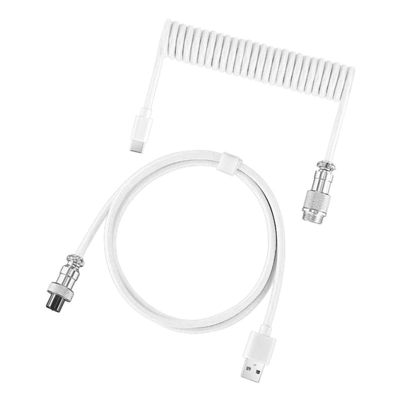 Coiled Keyboard Cable USB to USB C Cable For Mechanical Keyboards Quick Release Plug And without Delay