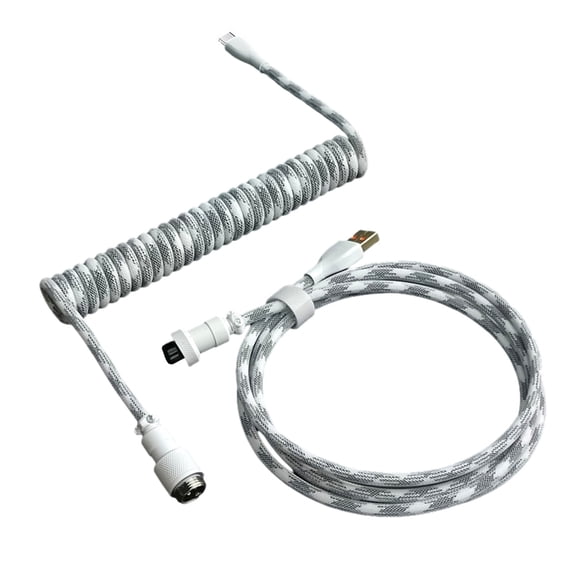 Coiled Keyboards Cable Aviation Cord TypeC to USB A for Mechanical Keyboards