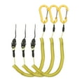 thumbnail image 1 of Uxcell Coiled Lanyards with Buckle Retractable Safety Ring and Quick Release Detachable Buckle for Fishing Equipment Yellow 40 Inch, 1 of 7